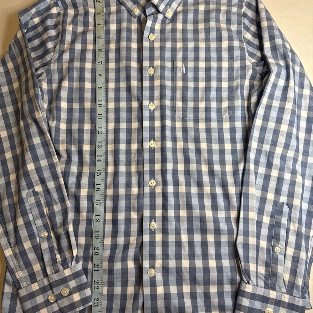 johnnie-O Blue and White Plaid Button Down Shirt - Picture 3 of 8